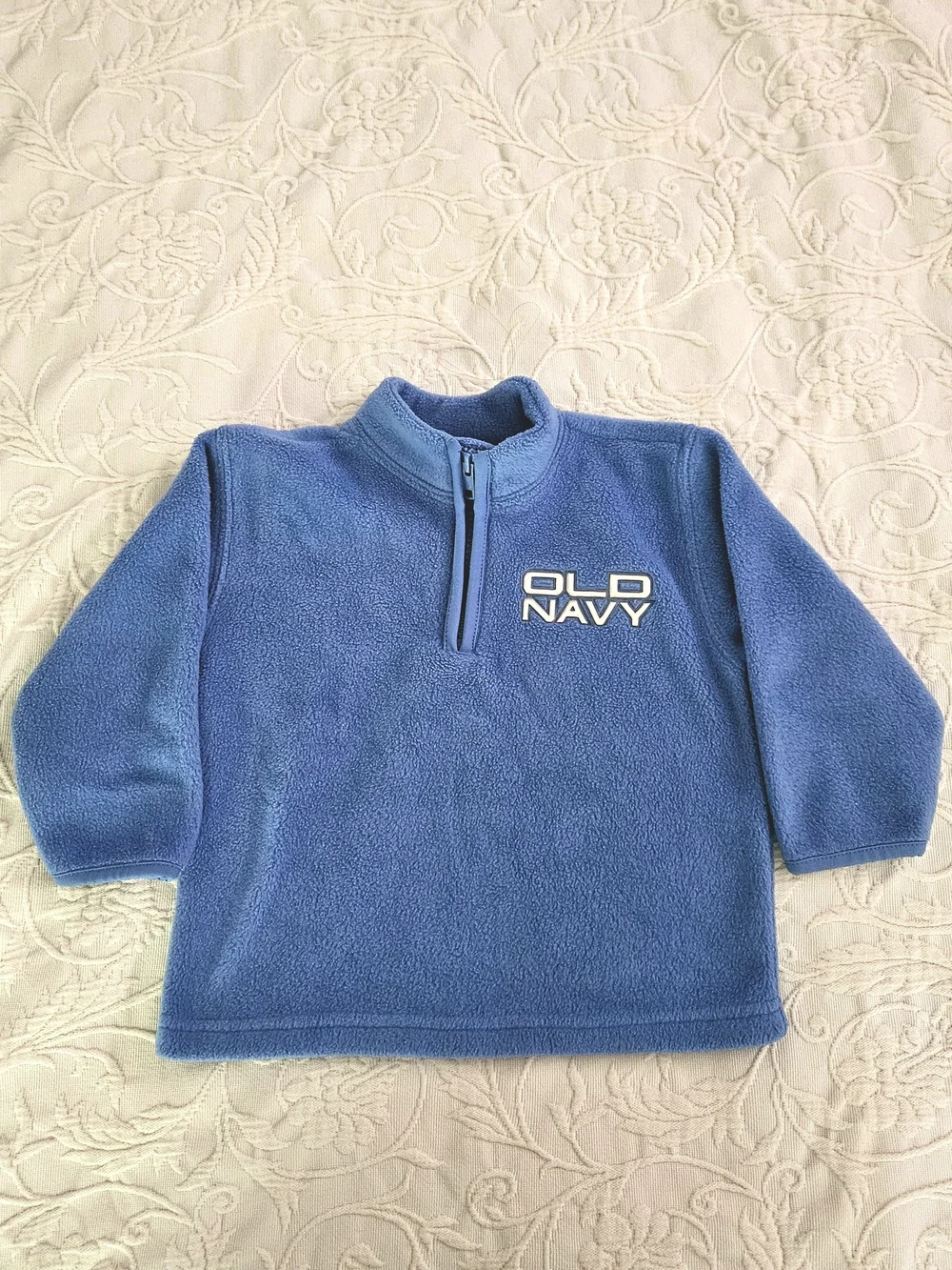 Old Navy Kids Blue Fleece Quarter-Zip Pullover